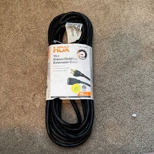 HDX Black Extension Cord 15 ft